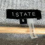 1. State  Fringe Sleeve Sweater Womens S Gray Crew Neck Cotton Boho Indie Cozy Photo 4