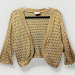 Caren Sport Sweater 2X Crochet‎ Shrug Cropped Cardigan Vintage 90s Y2K Brown Size undefined Photo 0