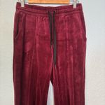 Year of Ours Revolve Womens Velour Drawstring Joggers Maroon Medium Athleisure‎ Red Photo 3