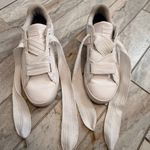 Puma  Basket Heart women's size 9 white patent sneakers oversized laces 363073-02 Photo 7