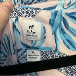 Echo Sleepwear Leopard Tropical Short Sleeve Button Down Pajama Top Size XL Photo 2