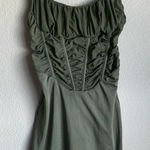 Tic Toc Elegant Olive Green Mini Dress Photo 0