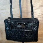 Marc Fisher  Black Crocodile Embossed Crossbody Bag Photo 0