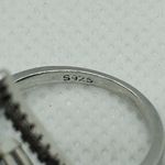 Sterling Silver CZ V Shaped Marquise Ring (8) Silver Photo 5