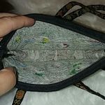 Little crossbody purse black embroidered birds Photo 5