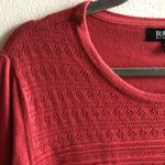 Buffalo David Bitton Sweater Coral Pointelle 3/4 Sleeves Knit Sweater Sz XL EUC Photo 5