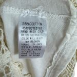 Umgee  NWT Cream Cold Shoulder Crochet Lace Trim Short Sleeve Cotton Blend Top L Photo 4