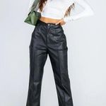 Princess Polly  Encore Faux Leather Black Pants Photo 0