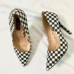 Wild Diva  Black White Houndstooth Elegant Glam Gothic Checkered Stiletto Heels 8 Photo 0