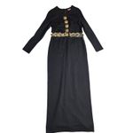 STAUD  Delphine Black Embellished Cutout Maxi Dress Size: 10 New Photo 1