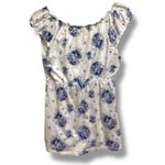 Thyme M Maternity Floral Print Faux Wrap Top Short Sleeve Gathered Waist Women's White Size undefined Photo 2