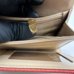 MCM Tan and Pink Wallet with Signature Monogram Photo 7