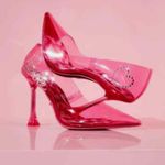 ALDO Barbie x  Barbiestessy Collection Pink Translucent Pointed Toe Pumps 8.5 NEW Photo 1