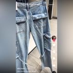 ZARA  Cargo Wide Leg FLARE Jeans Size 5 NEW Photo 7