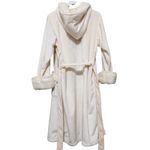 Pottery Barn Bath Robe Womens Large Ivory Cream Faux Fur Luxurious Mob Wife Photo 1