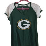 Majestic Green Bay Packers  Womens V-Neck T-Shirt With Matthews #52 & Logo Graphi Photo 0