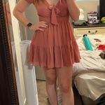 Chiffon Tie Front Mini Dress Size M Photo 1