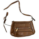 Michael Kors‎ Crossbody Bag, Brown Leather Purse with Front Pocket Detail Photo 0