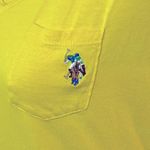 U.S. Polo Assn. Pocket T-Shirt with V neckline Cotton Bright Yellow-Medium Photo 1