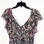 LULUS Charmed I’m Sure Green Floral Print Front Back V Photo 7