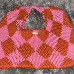 Kopari Pink and Orange Argyle Shoulder Bag Photo 0