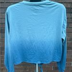 Harry Potter Long Sleeve Cropped Top Front Tie Gradient Blue Shirt Size Large Photo 4