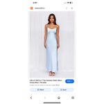 Hello Molly  Maxi Dress, Sky Blue Satin, Sleeveless Tie‎ Back, Cocktail nwt sz 10 Photo 9