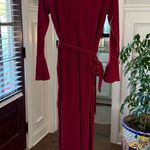 Versona  Deep Red Ruffled Jumpsuit with Pockets Photo 1