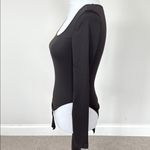 SheIn  Elegant Black Square Neck Bodysuit Sz XS Photo 3