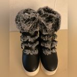J/Slides Women's Black leather Fur Photo 4