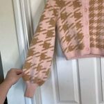 For Love & Lemons Cher Cardigan Valentine Pink Tan XS Clueless Preppy Academia Photo 8