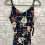 As You Wish As U Wish Floral Plaid Romper Photo 2