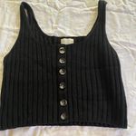 Jun & Ivy Black Knit Crop Sweater Photo 0