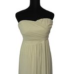 Lulus  Sage Green Convertible Strapless Maxi Dress Formal Wedding Guest Gown Sz S Photo 3