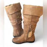 Vepose Women’s Camel Knee High Comfortable Boots Suede Slouch Flat Boots Sz 6. Tan Photo 8