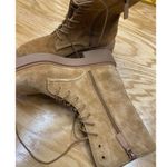 Vince Kady Combat Boots Women's 9 M Brown Suede Side Zip Lace Up Waterproof S67 Photo 5
