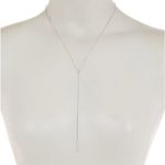 Sterling Silver Swarovski Crystal Accented V Necklace NWOT‎ Photo 2