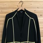 Misook  Size Medium Yellow & White Piping Front Closure Blazer Photo 1