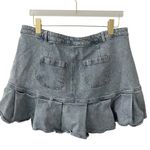 Sweet Society Light Blue Denim & Pink Bow Pleated Mini Skirt Plus Size 1 Photo 6