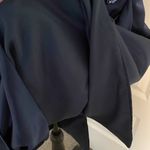 JJ's House J.J’s House| Navy Sheath V-Neck Knee-Length Satin Dress with crystal brooch NWT Photo 13