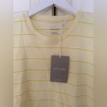 Everlane NWT  Shirt Yellow Striped Short Sleeve Organic Cotton Tee Size Large Photo 4