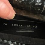 Stuart Weitzman Paisley Dress Shoes Heels Women’s Size 7.5 AA Black Gray Slip On Photo 5