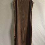 Bobi LA Everyday Tank Dress Med Scoop Bamboo Cotton Bodycon Ribbed Resort Photo 2