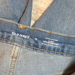 Old Navy Womens 12 Extra High Rise Curvy Ski Hi Straight Distressed Blue Jeans Photo 6