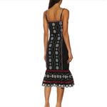 Veronica Beard NWOT Giuliana Black Beaded Embroidered Linen Floral Midi Dress Photo 5
