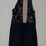 Lily White  large black lace shorts romper zip back sleeveless lace detail lined Photo 3