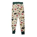 Little Blue House Woodland Cute Animals Christmas Holiday Lounge Pajama Pants XS Green Photo 1
