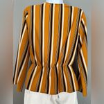 Topshop  Asymmetrical Yellow Stripes Women's Shirt (481) Photo 2