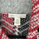 Cato size XS gray red black open front long sleeve cardigan sweater pockets Photo 3