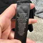 Adrianna Papell  Sweater Blouse 3/4 Balloon Sleeve Gingham Ruffle Neck in Black M Photo 8